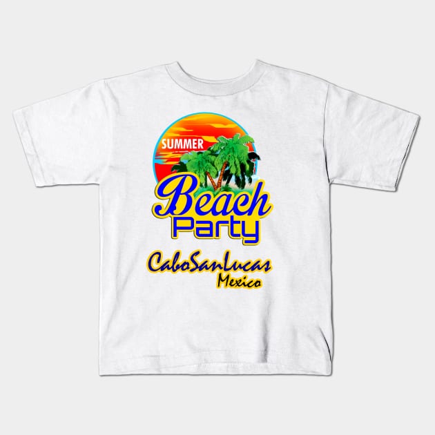 Cabo San Lucas, Mexican Riviera Kids T-Shirt by dejava